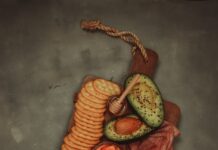 건강한 삶을 위한 올바른 식단 관리법 sliced banana and red apple fruits on blue surface